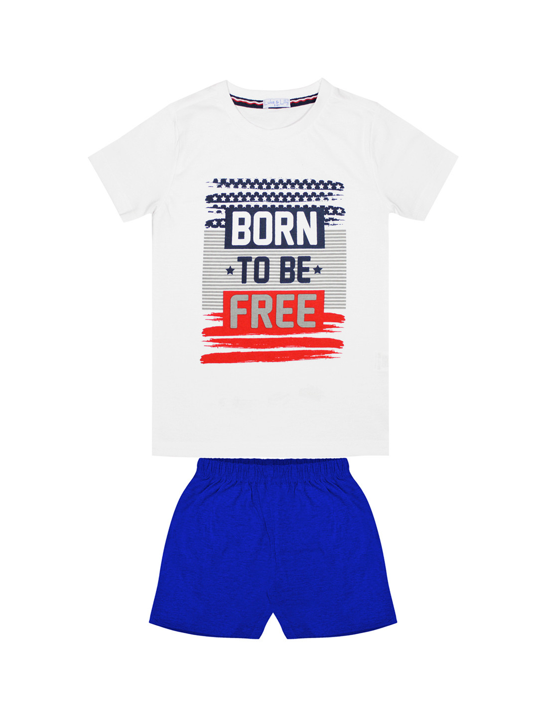 

Luke & Lilly Boys Multicoloured Printed T-shirt with Shorts, Multi