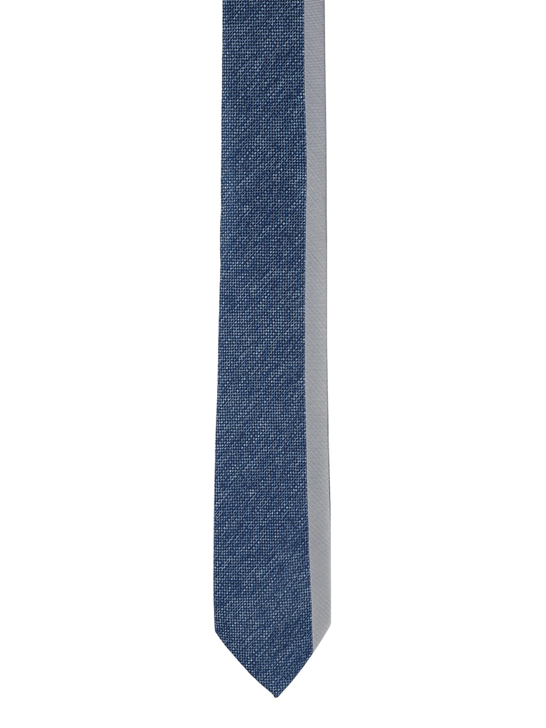 

Louis Philippe Blue & Grey Woven Design Broad Tie