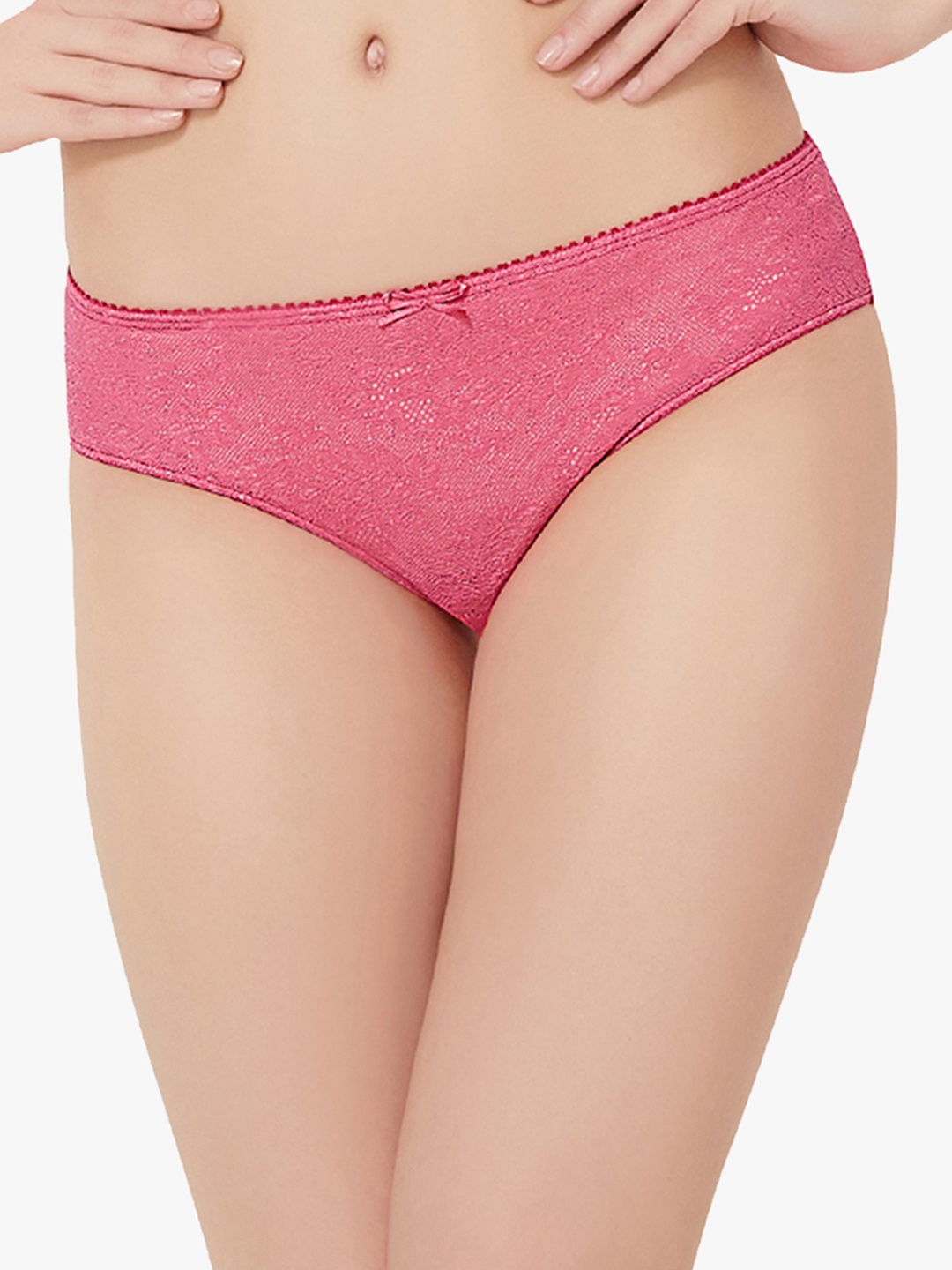 

Amante Women Low Rise Lace Essentials Bikini Brief - PAN24303, Pink