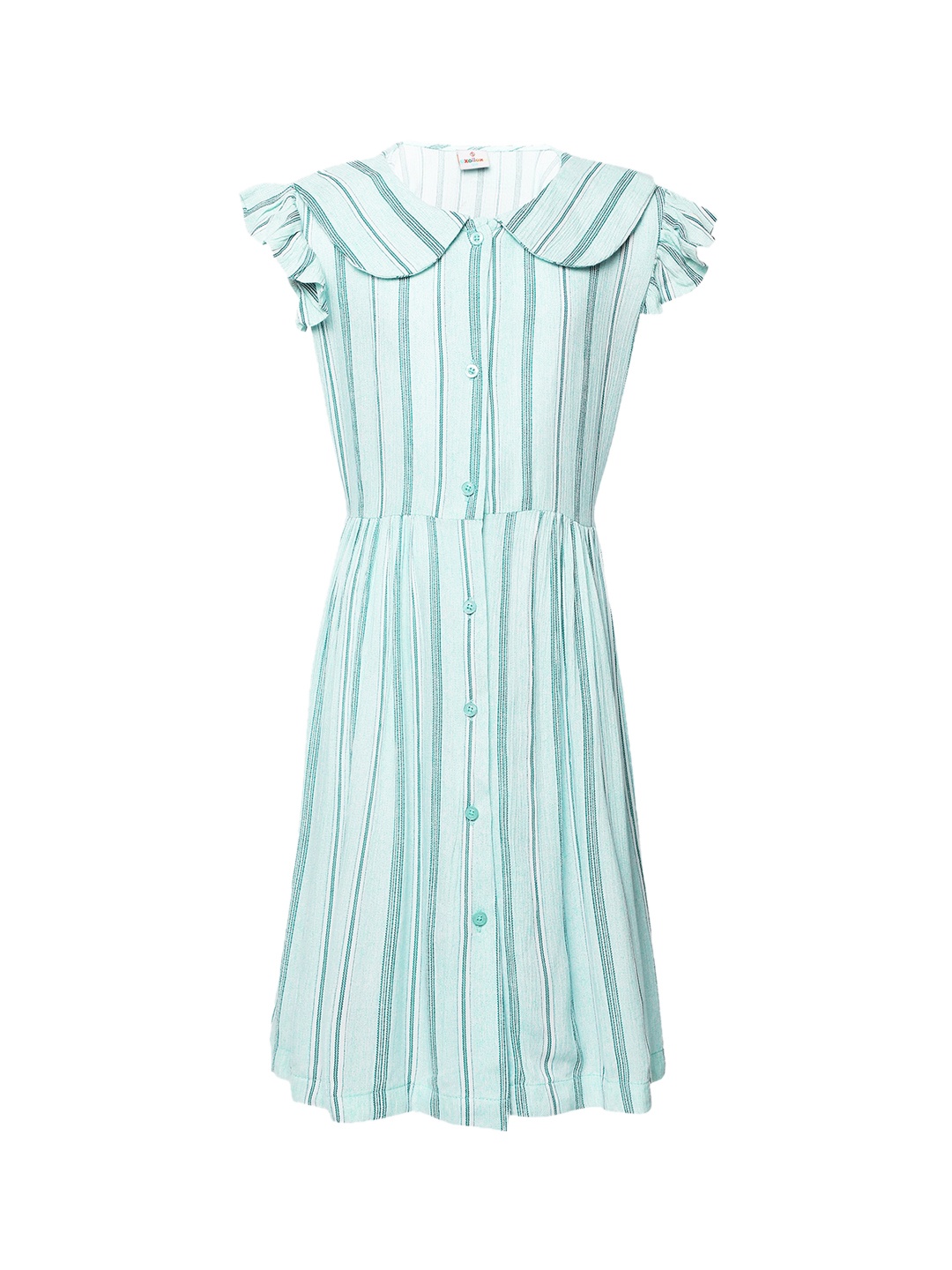 

Oxolloxo Girls Multicoloured Striped A-Line Dress, Multi