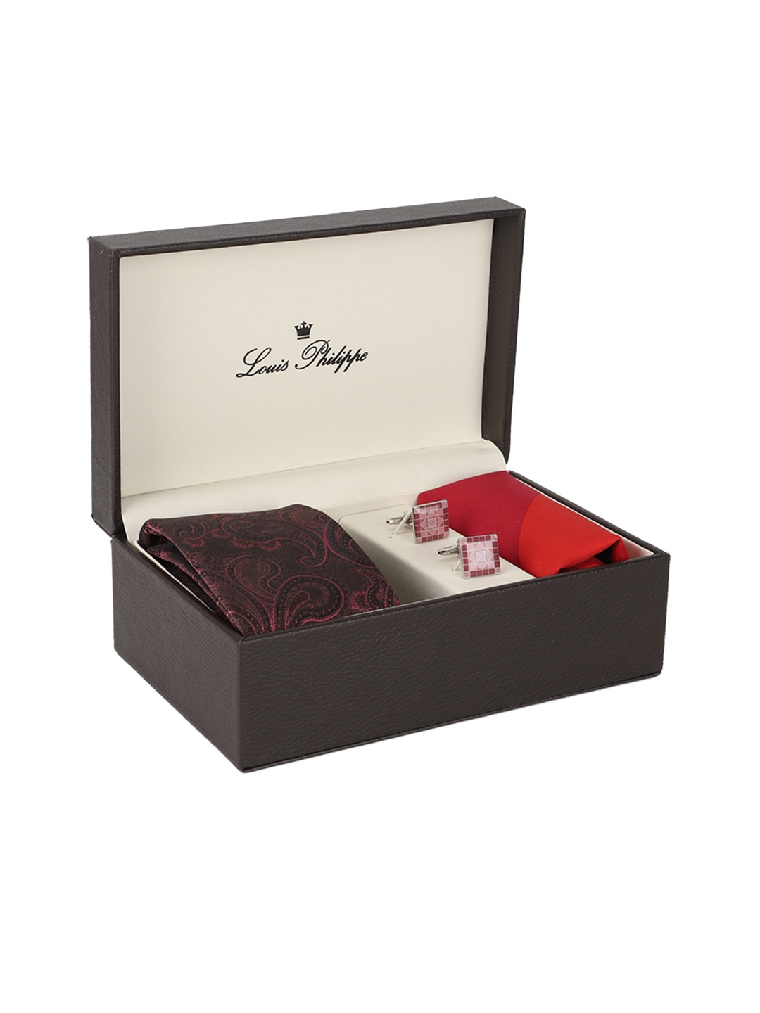 

Louis Philippe Men Maroon & Pink Accessory Gift Set