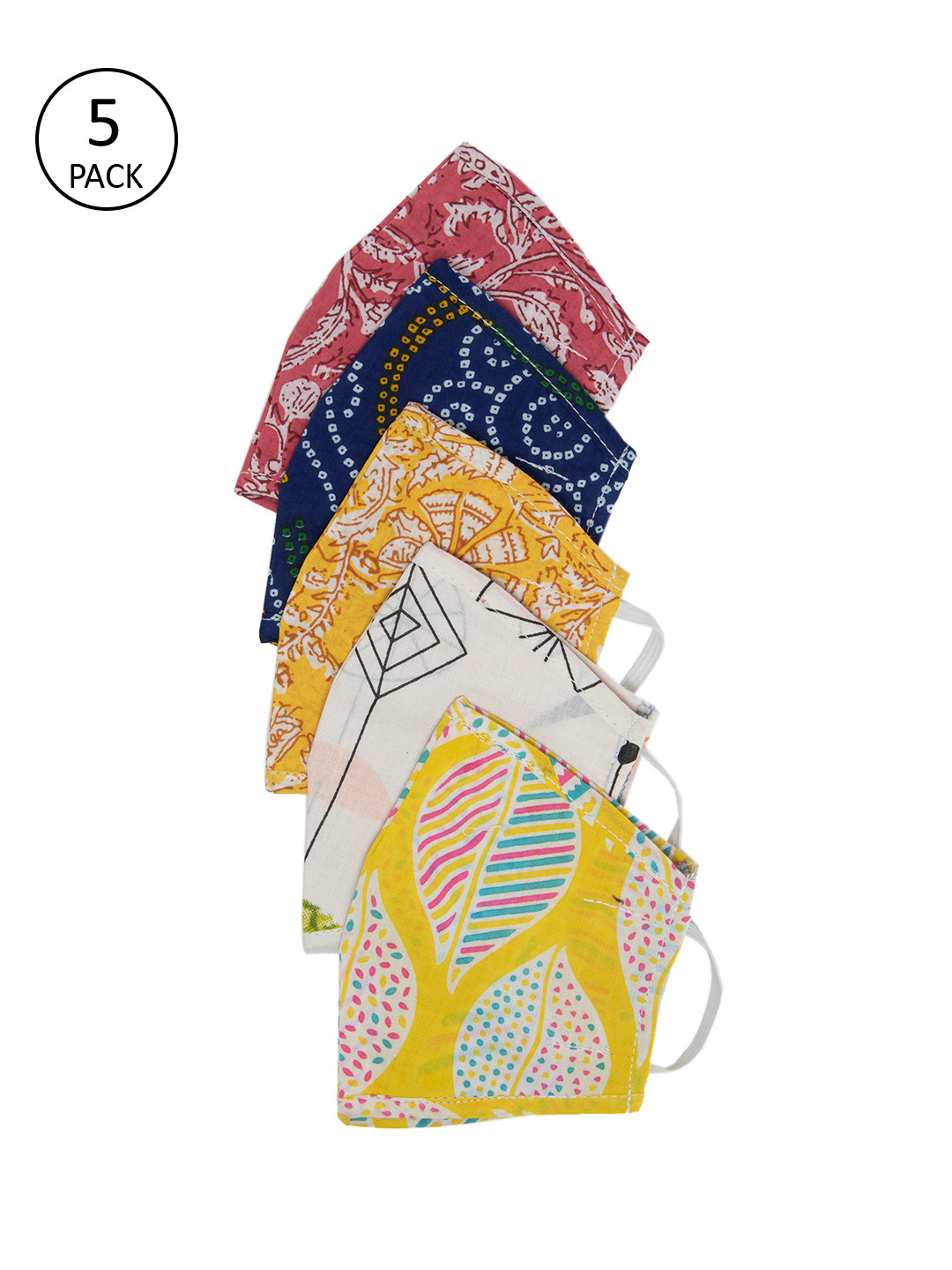 

Myshka Unisex 5 Pcs 3-Ply Reusable Outdoor Masks, Multi