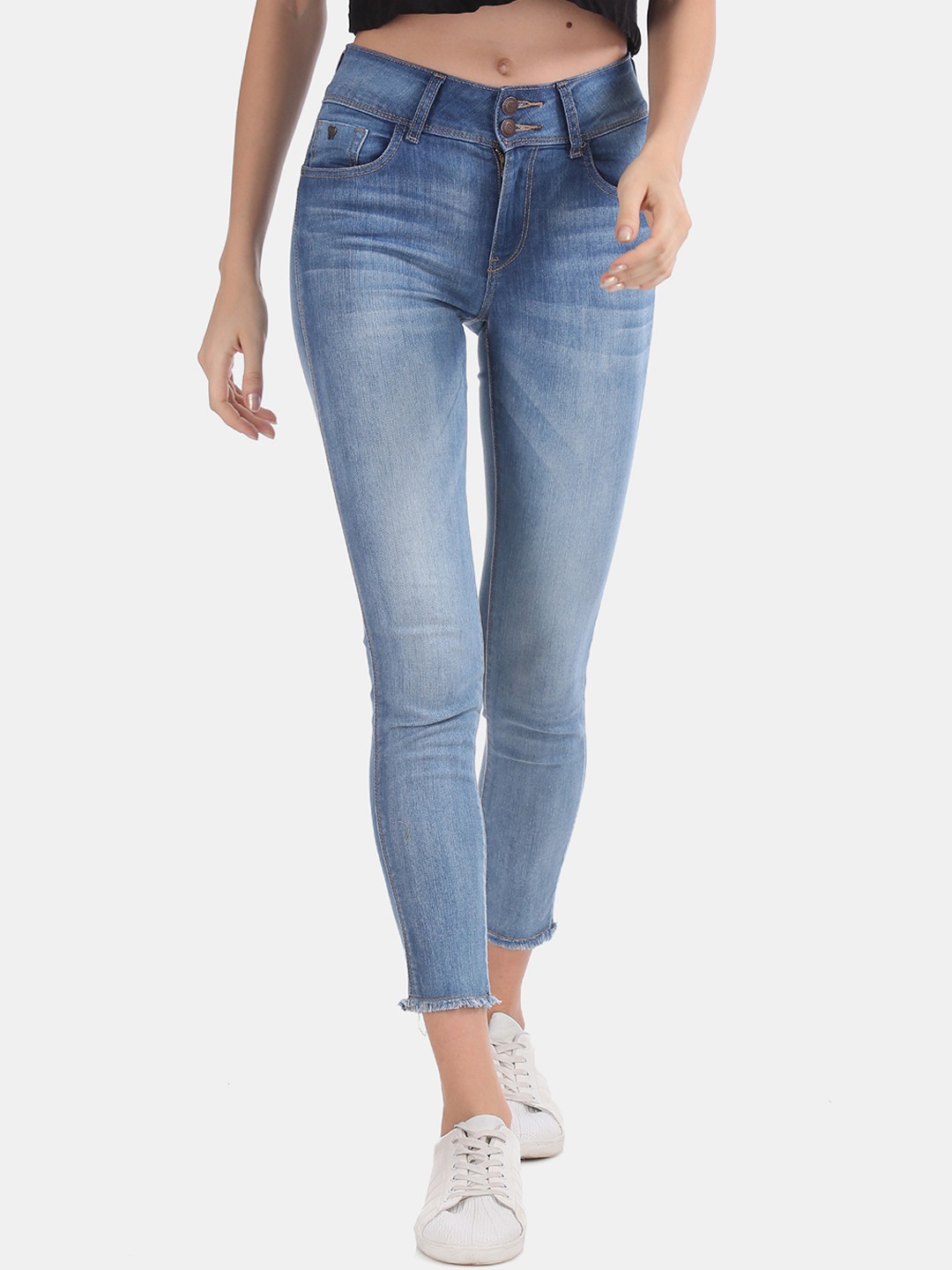 

Flying Machine Women Blue Skinny Fit Mid-Rise Clean Look Stretchable Jeans