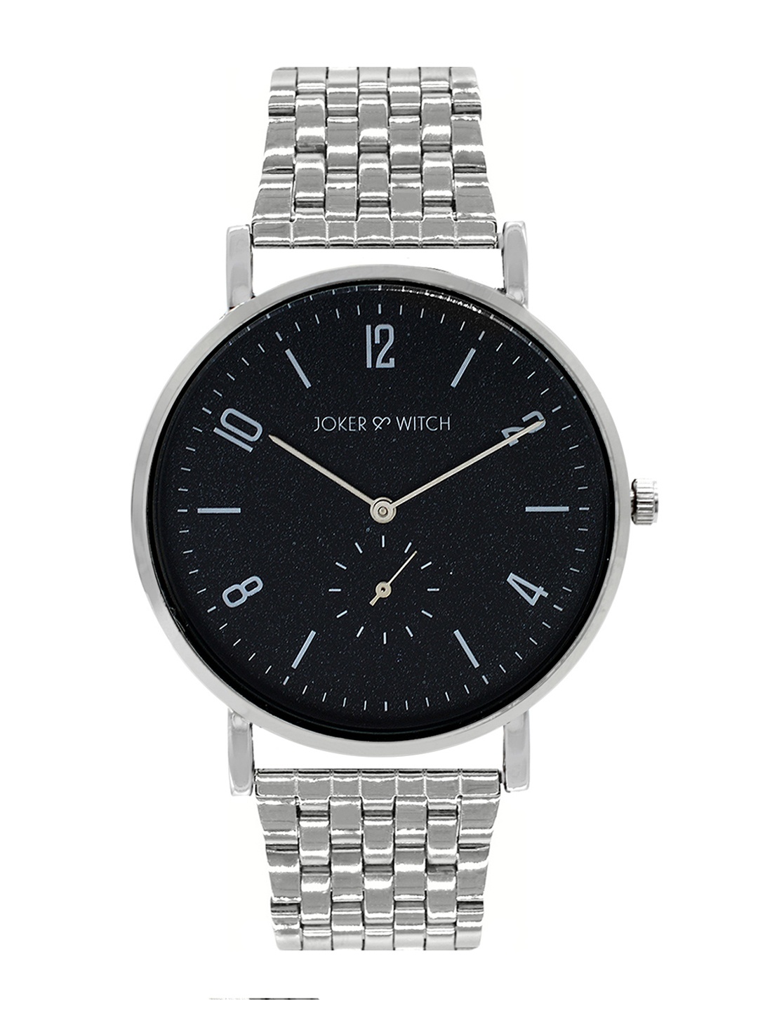 JOKER & WITCH Men Black & Silver-Toned Analogue Watch