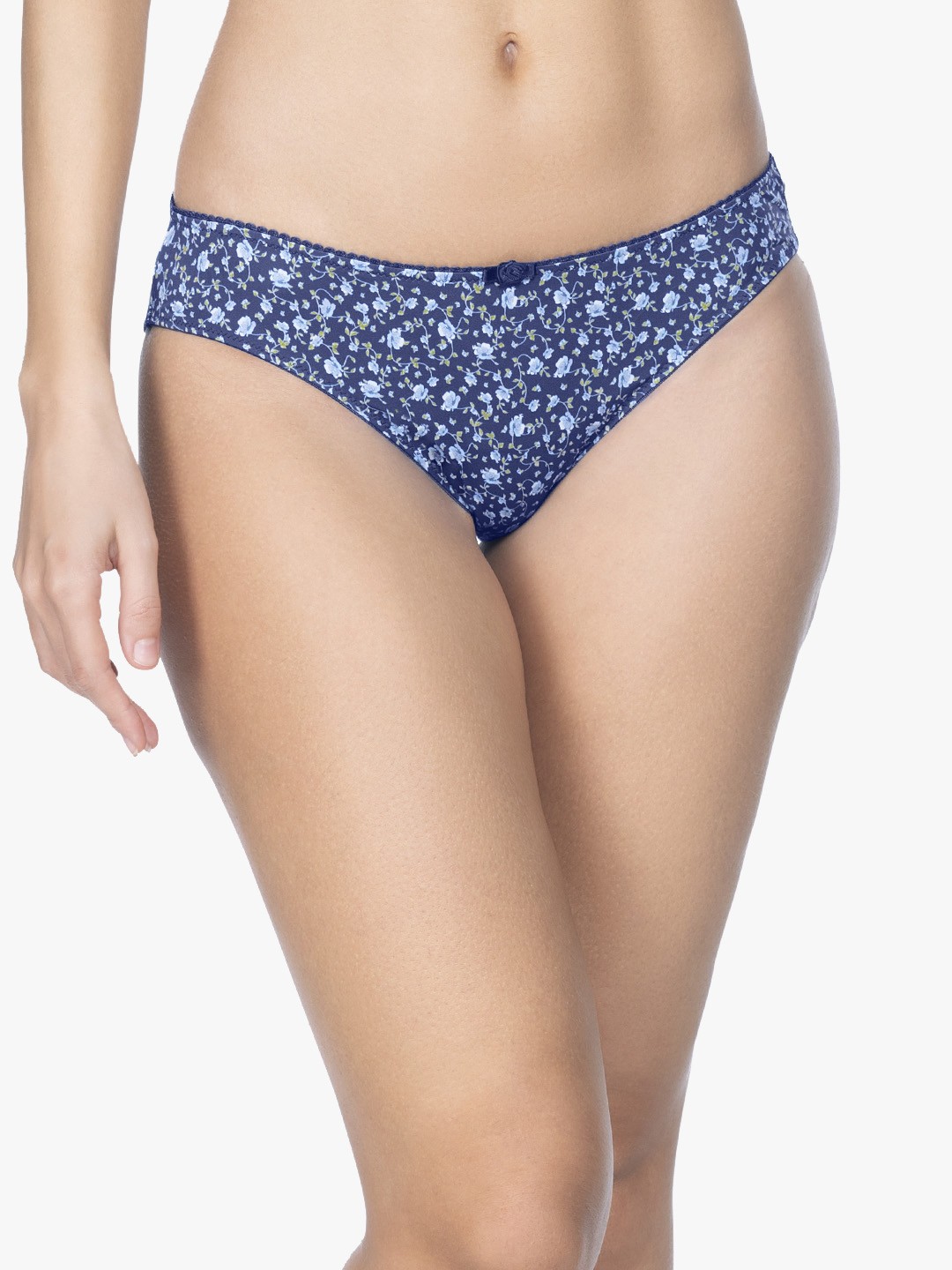

Amante Women Printed Low Rise Florette Bikini Briefs4- PAN11202, Blue