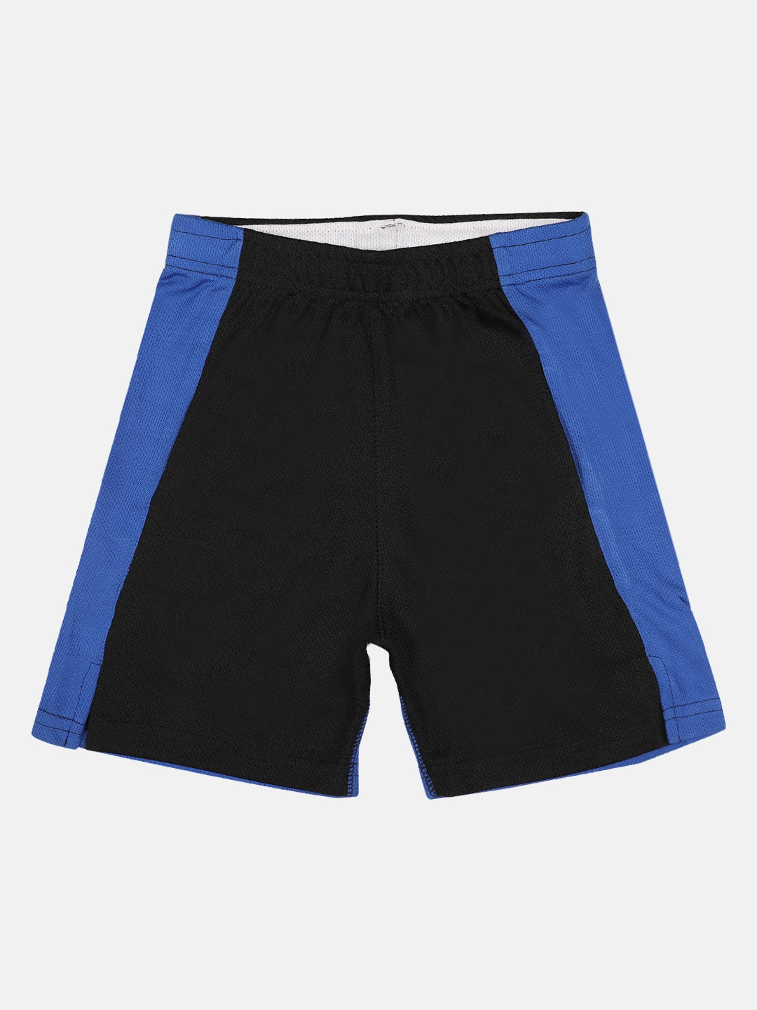 Lil Tomatoes Boys Black Colourblocked Regular Fit Sports Shorts