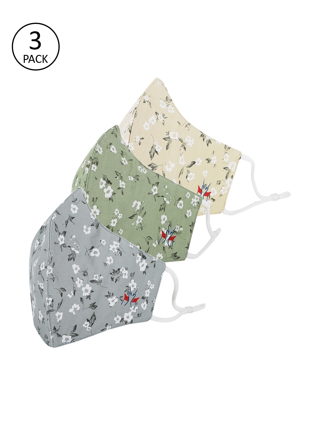 

Crimsoune Club Unisex Pack Of 3 Reusable 6-Ply Outdoor Cloth Mask, Grey