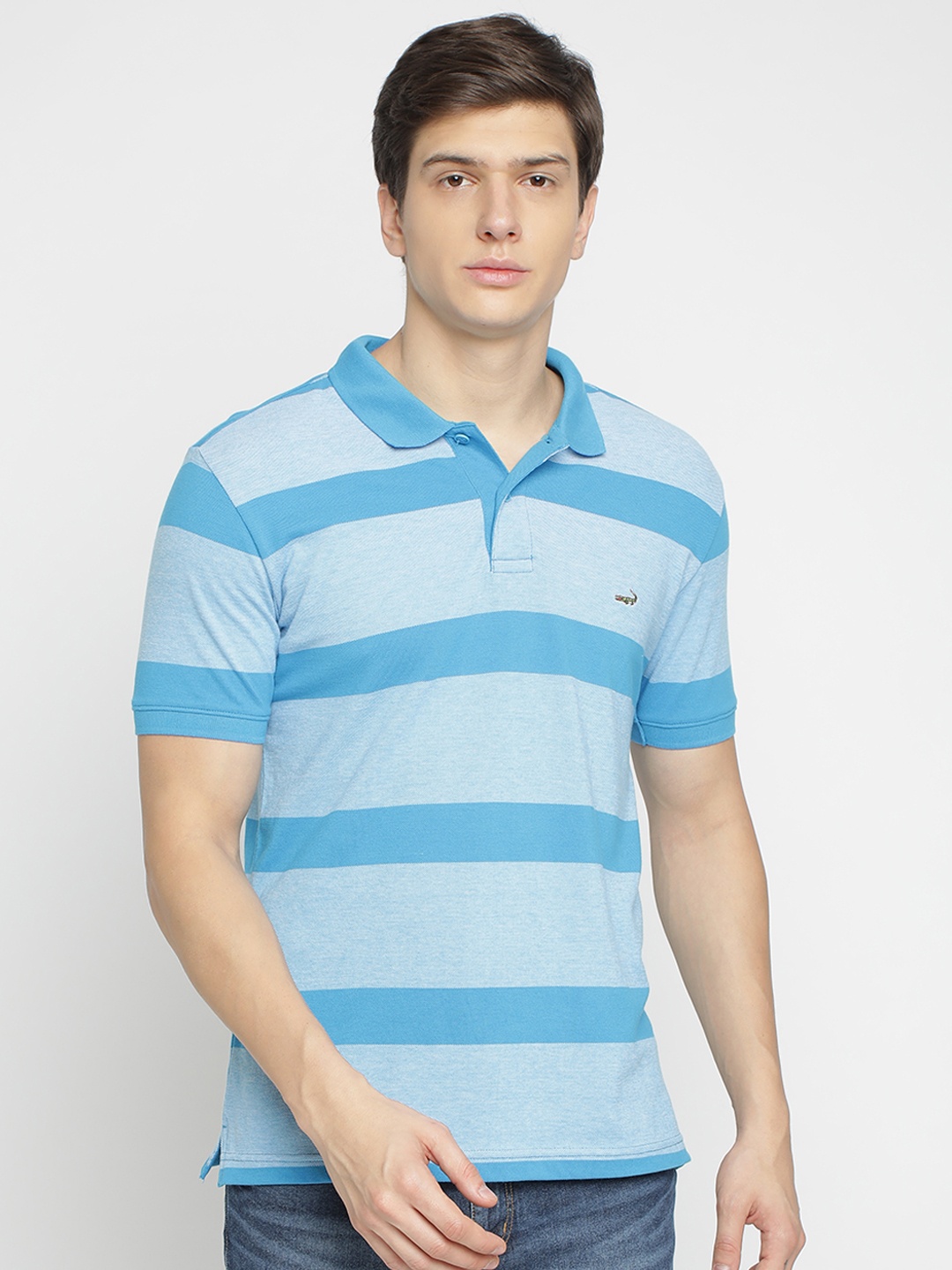 

Crocodile Men Blue Striped Polo