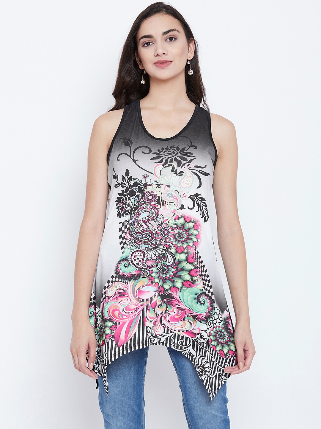 

Camey Women Multicoloured Floral Print Tank Top, Multi