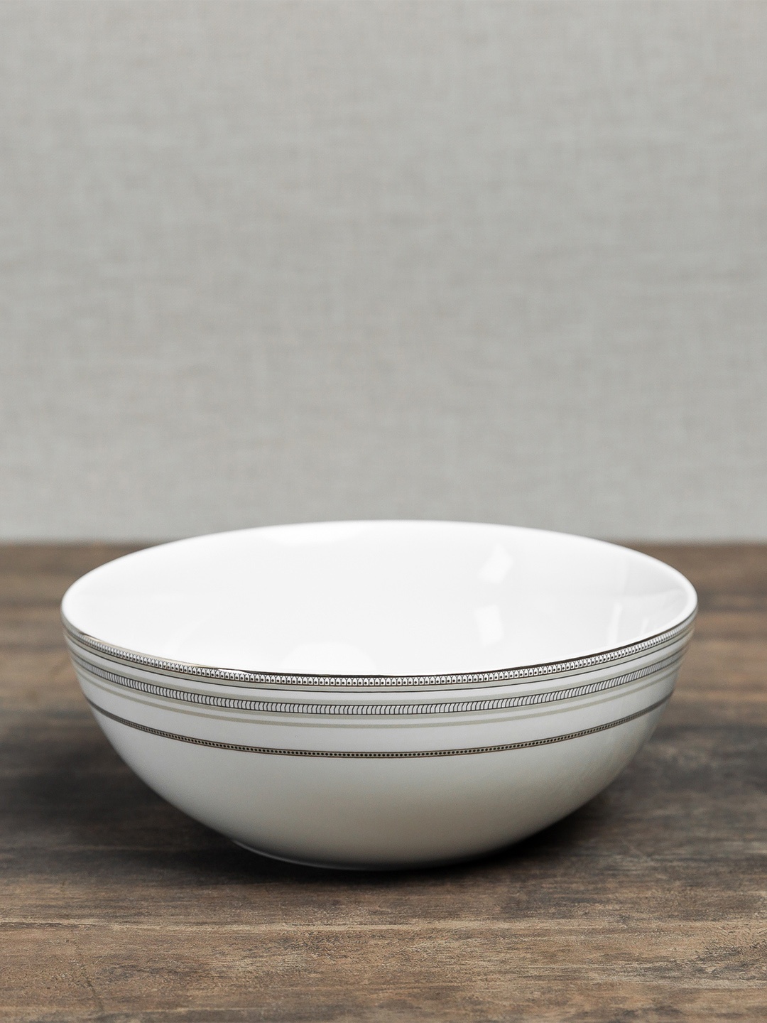 Pure Home and Living Sliver Lace Serving Bowl, White