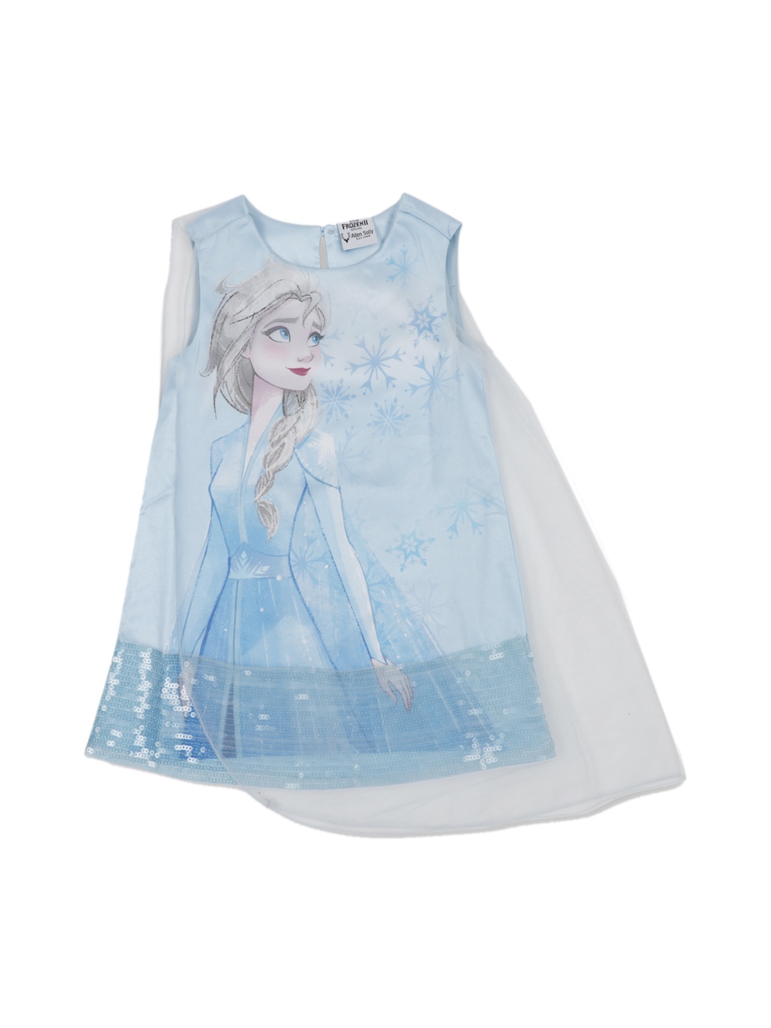 

Allen Solly Junior Girls Blue Frozen Printed A-Line Dress