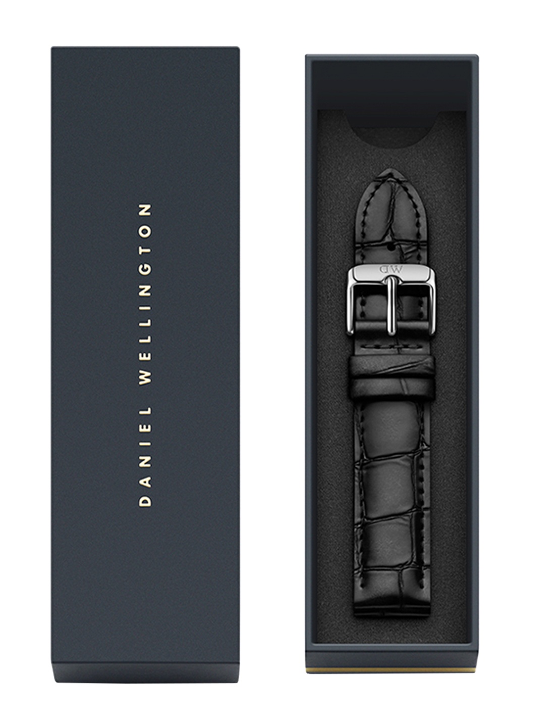 

Daniel Wellington Unisex Black Textured Leather Petite Reading Watch Strap