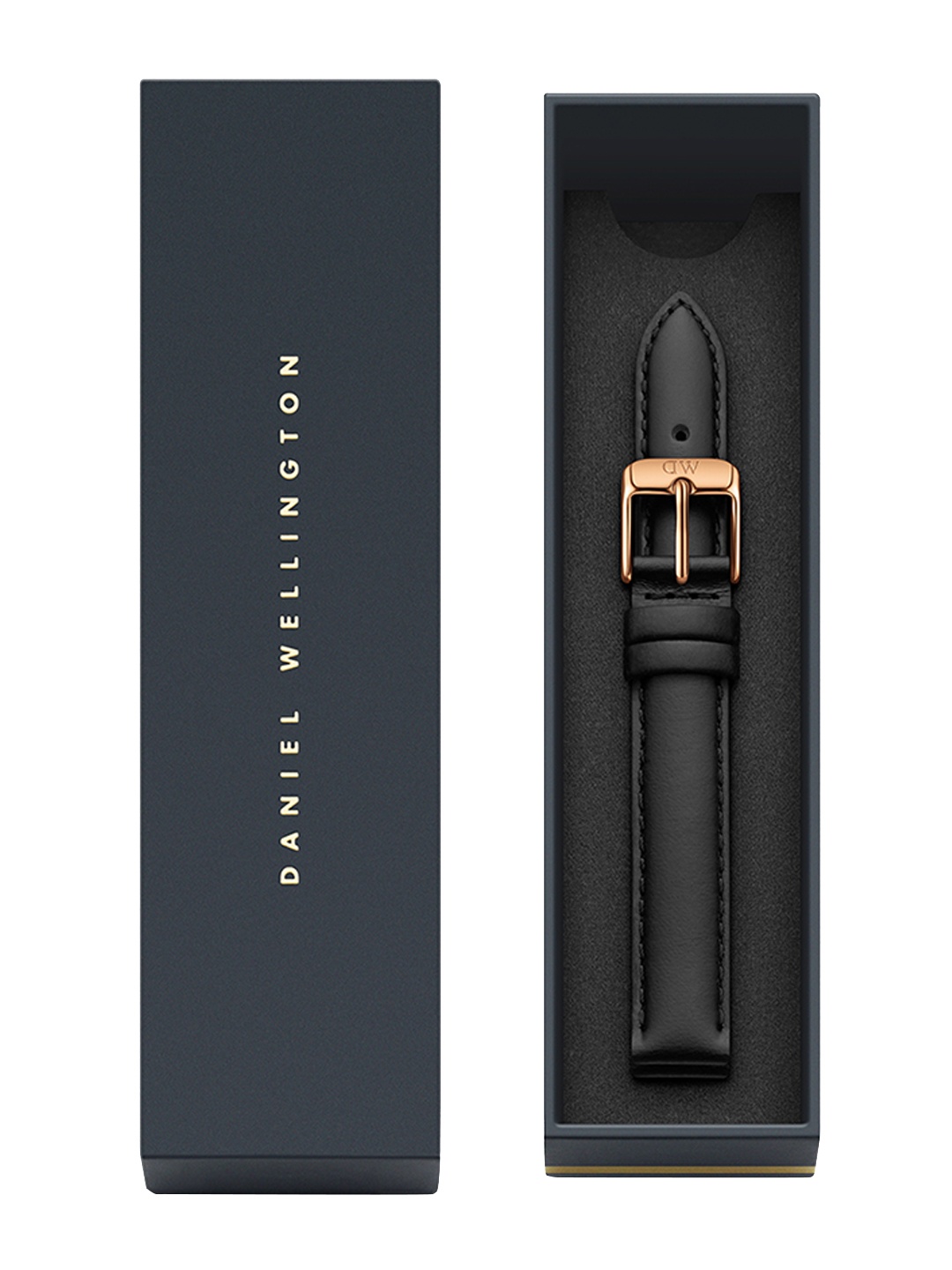 

Daniel Wellington Women Black Solid Leather Petite Reading Watch Strap