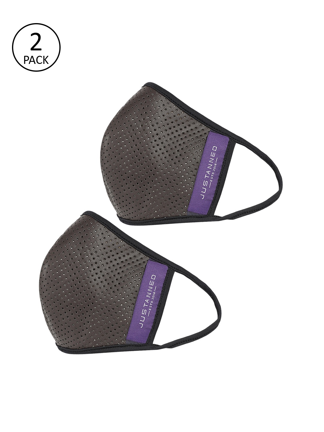 

Justanned Unisex Brown 2 Pcs 2 Ply Protective Outdoor Face Masks, Olive