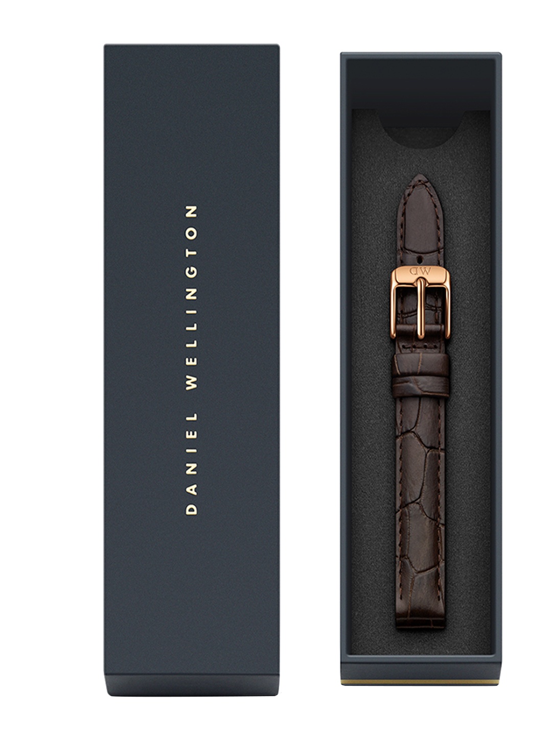 

Daniel Wellington Women Brown Textured Leather Petite Reading Watch Strap