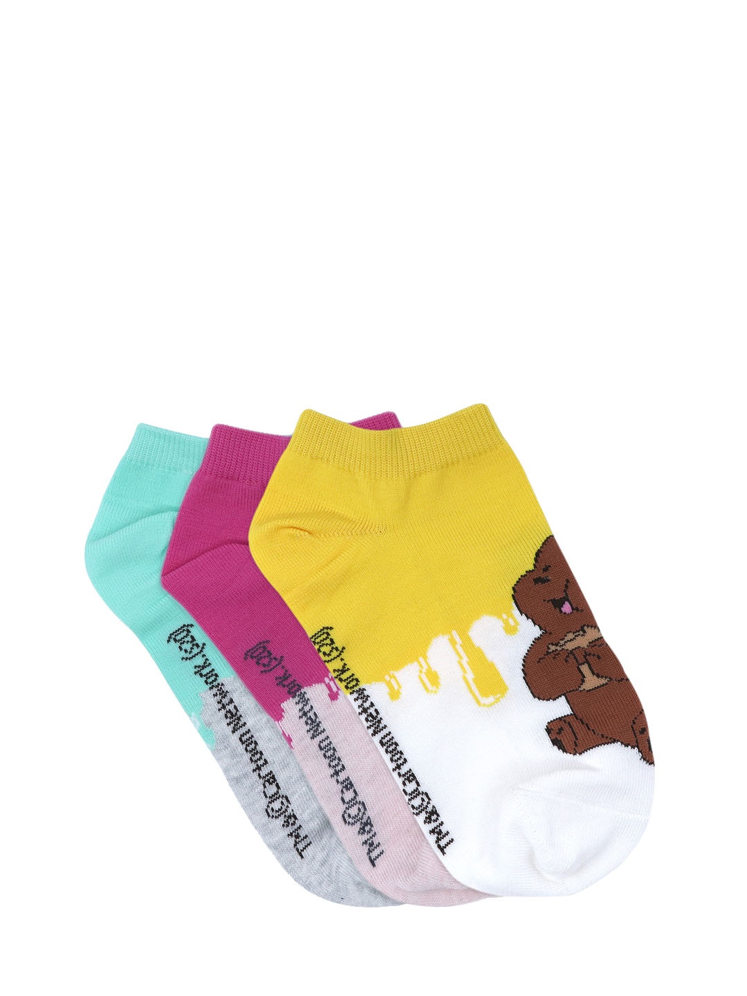 

Cartoon Network Women Pack of 3 We bare bears Assorted Ankle-Length Socks