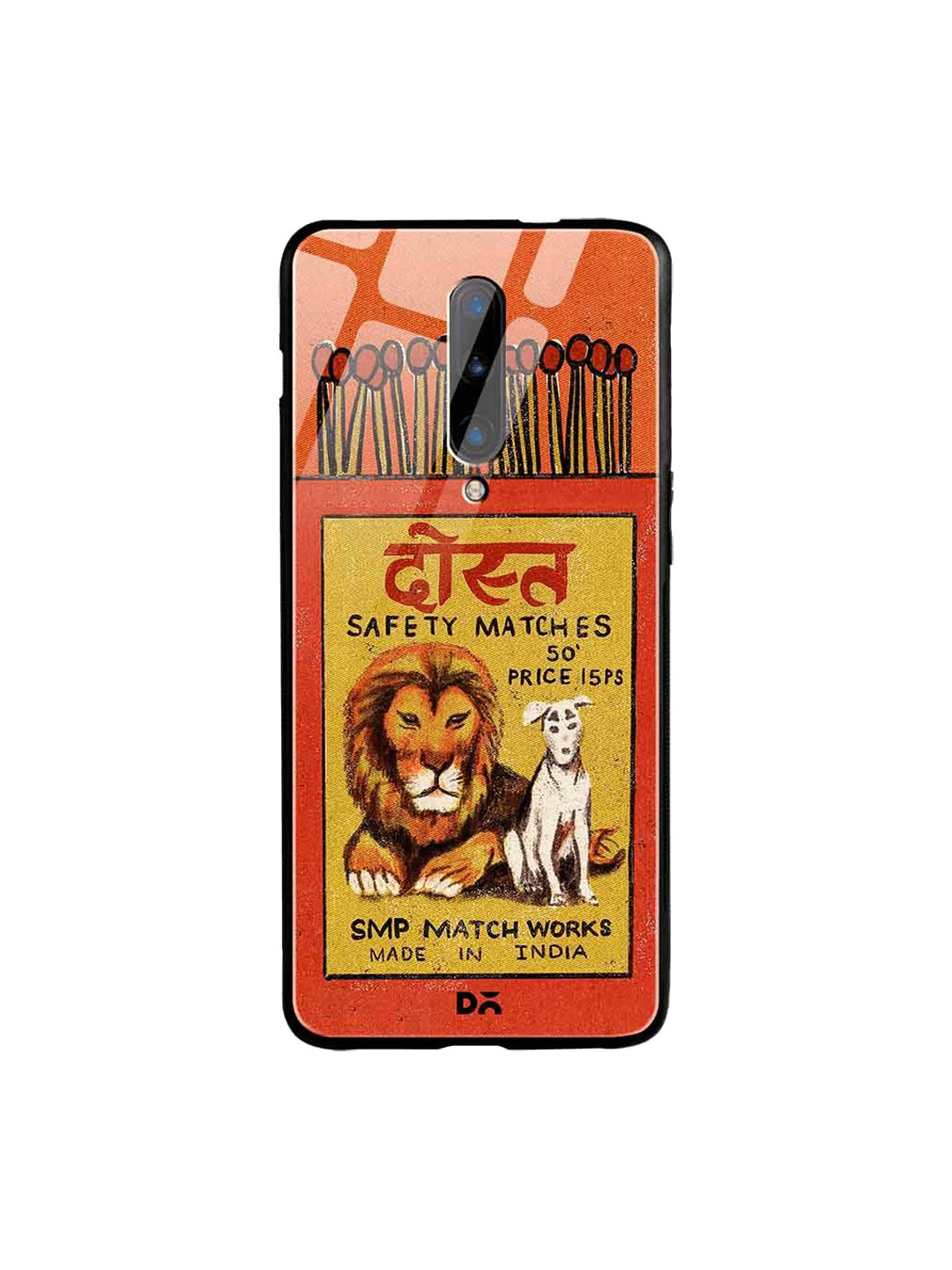 

DailyObjects Red & Orange Dost Matchbox OnePlus 7 Pro Glass Cover