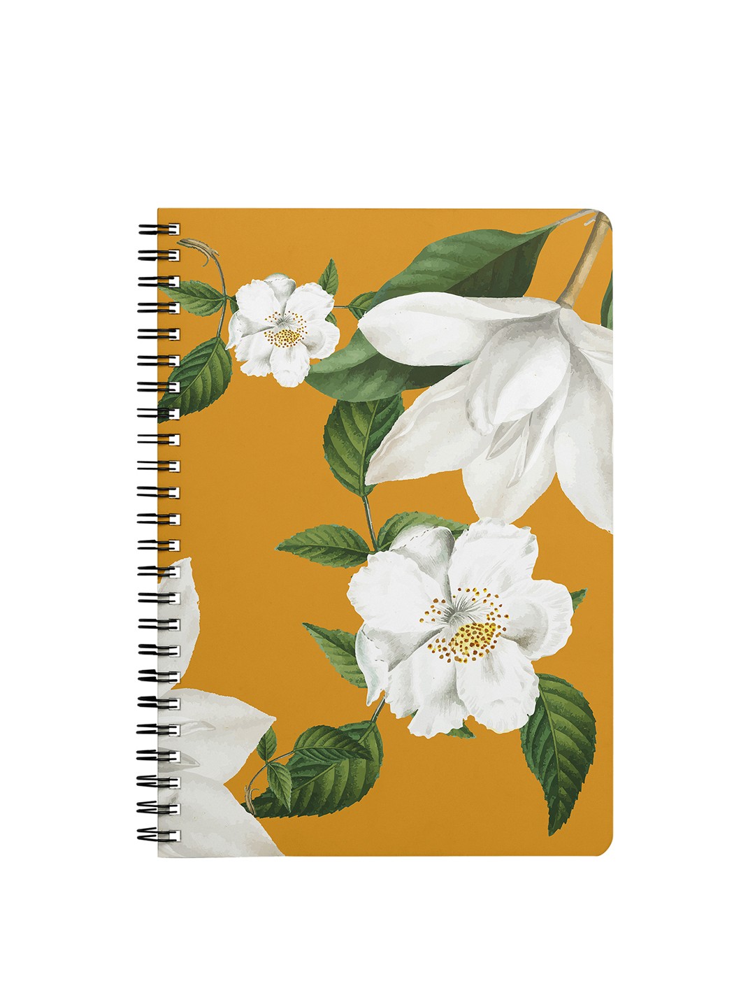 

Dailyobjects Mustard Yellow & White Blooms A5 Spiral Notebook