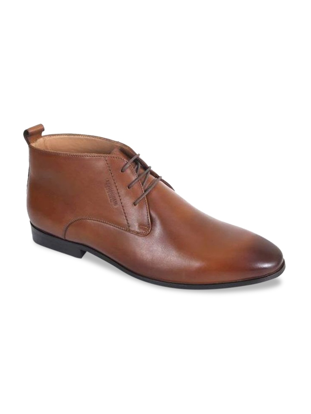 

Kenneth Cole Men Tan Brown Solid Leather Formal Derbys