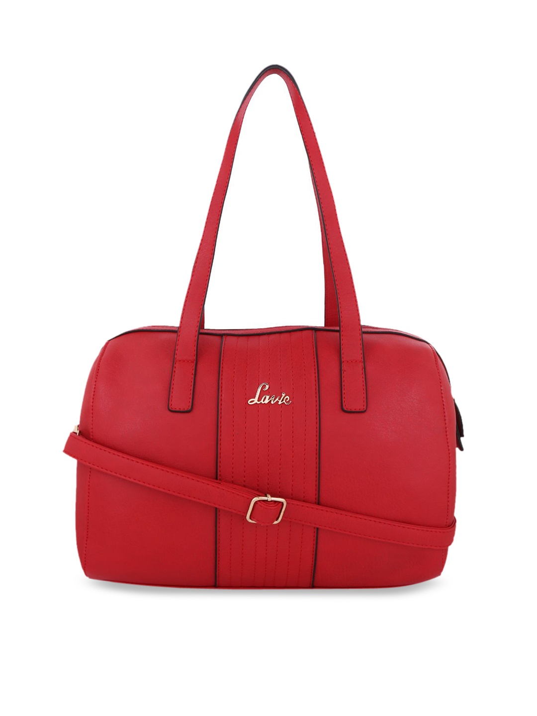

Lavie Women Red Solid Satchel