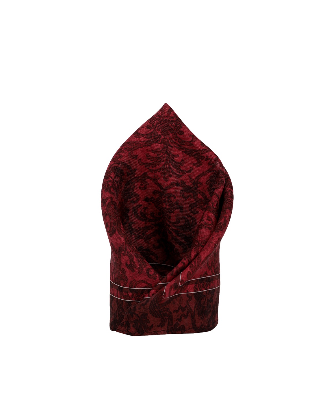 

Louis Philippe Men Maroon Floral Print Silk Pocket Square