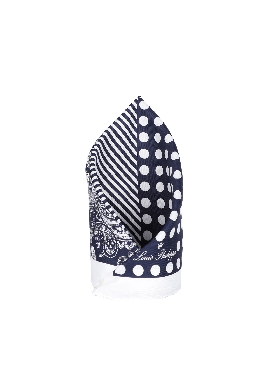 

Louis Philippe Men Navy Pocket Square, Navy blue