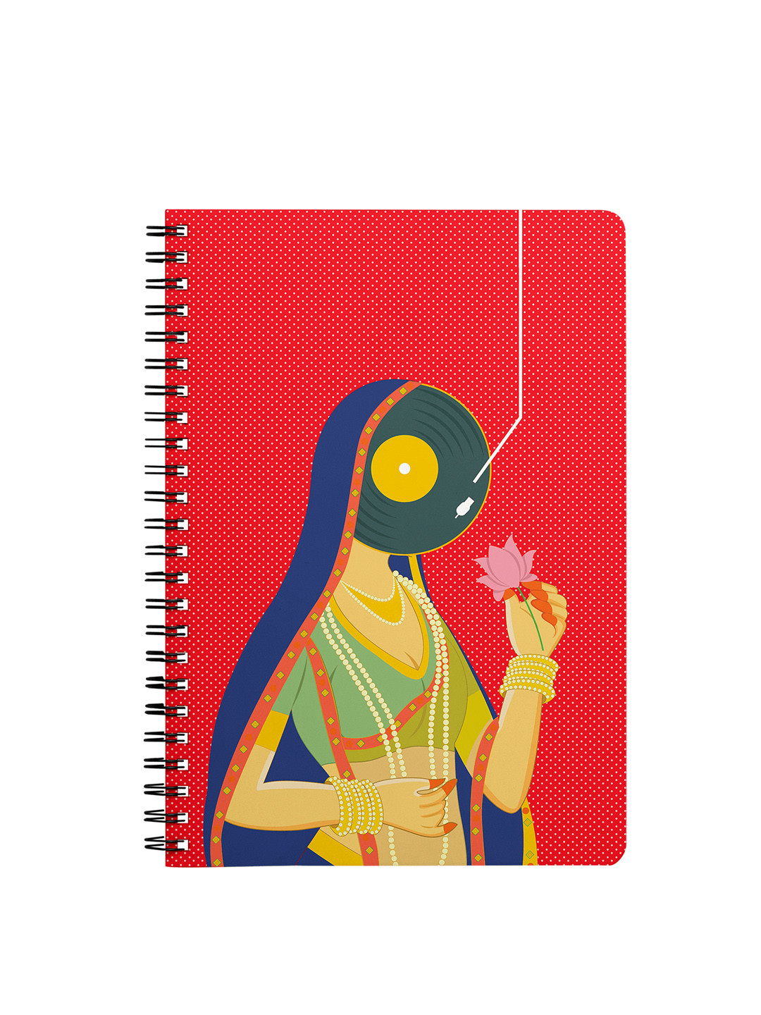 

Dailyobjects Multicoloured Disk Queen A5 Spiral Notebook, Multi