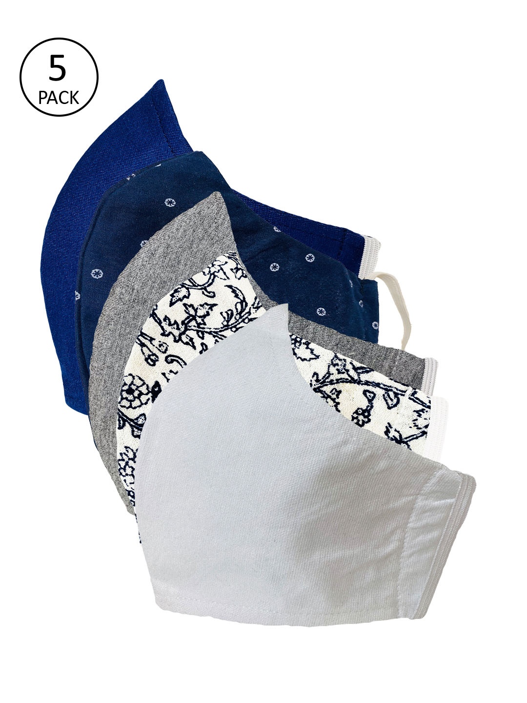 

Sera Unisex Pack Of 5 Reusable 3-Ply Cloth Masks, Multi