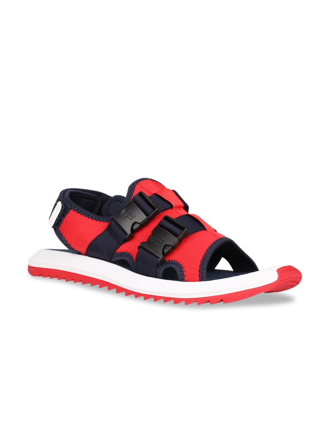 

FILA Men Navy Blue & Red Solid Reconza Sports Sandals