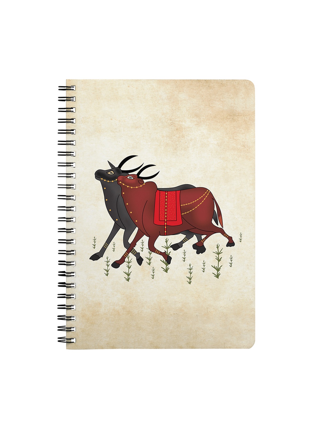 

Dailyobjects Multicoloured Cow Couple A5 Spiral Notebook, Multi