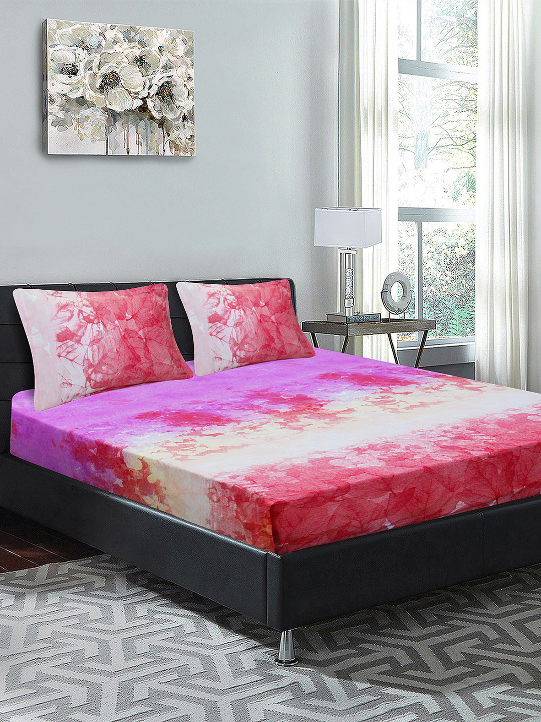 

Good Homes by Home Candy Multicoloured Ethnic Motifs 144 TC Cotton 1 King Bedsheet with 2 Pillow Covers, Multi