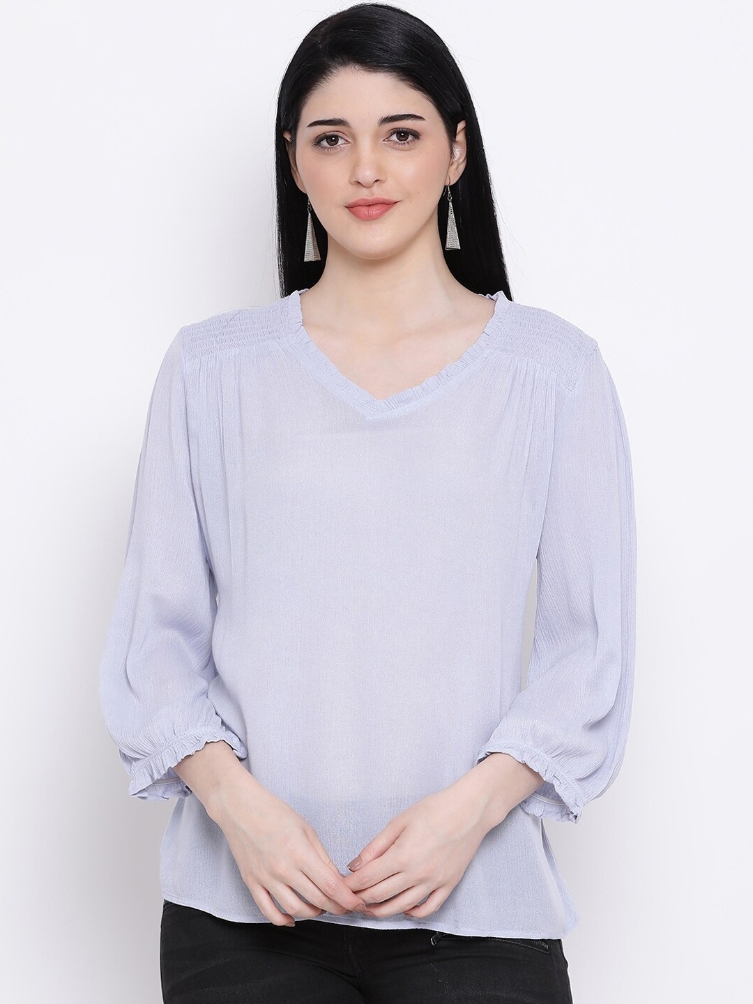 

Oxolloxo Women Lavender Solid Top