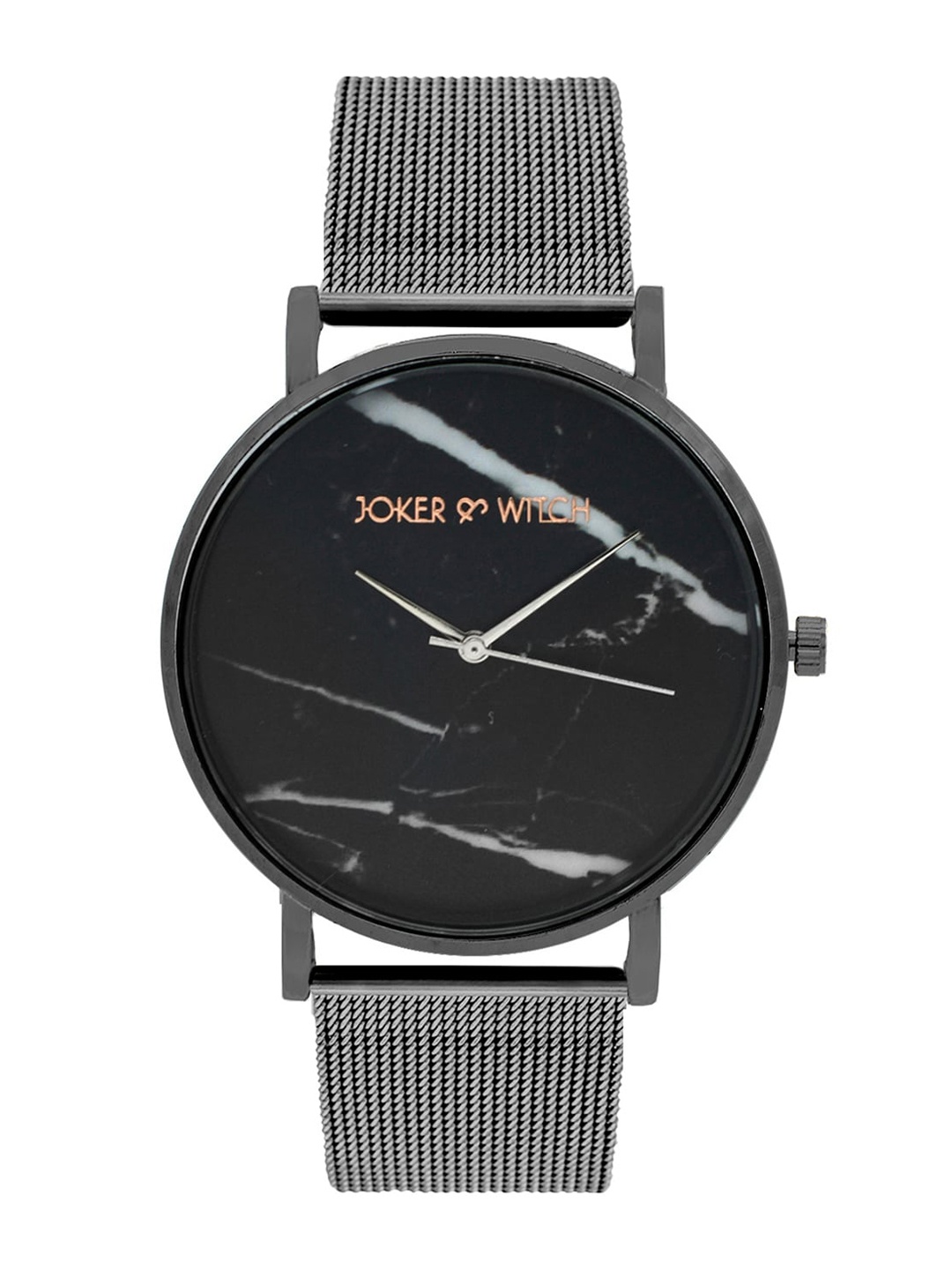 

JOKER & WITCH Unisex Black & Silver-Toned Analogue Watch AMWW339