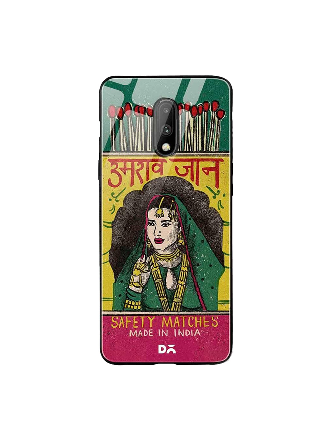 

DailyObjects Green & Pink Umrao Jaan Matchbox OnePlus 7 Glass Case