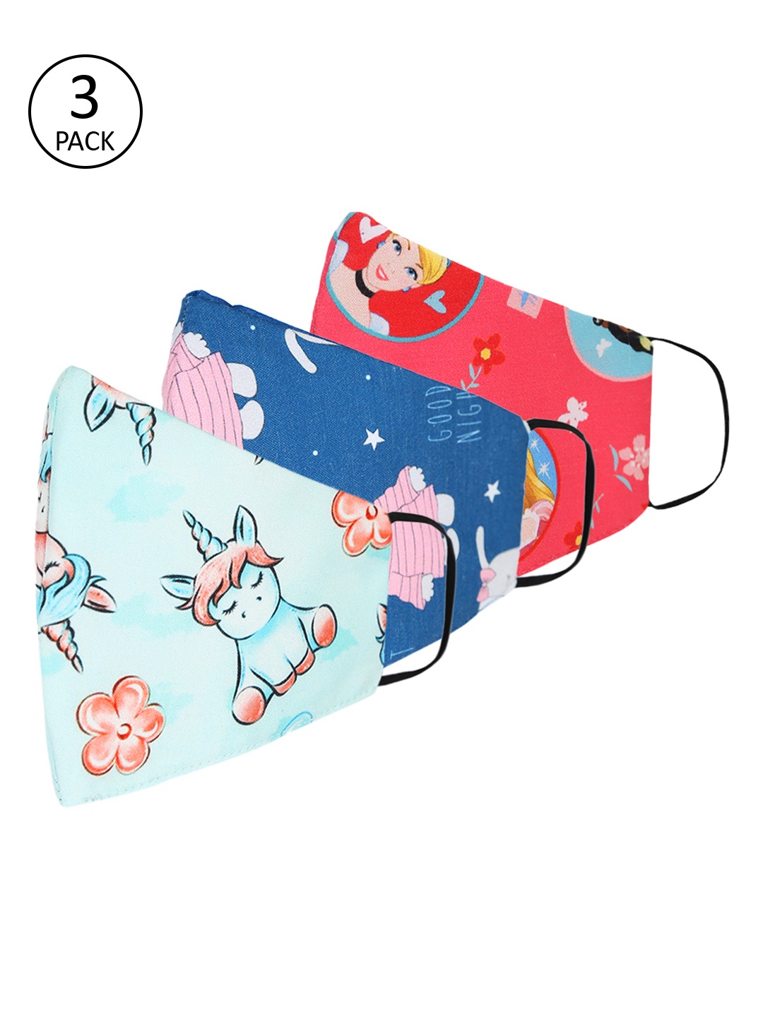 

Tossido Women 3 Pcs Reusable 3-Ply Outdoor Mask, Multi