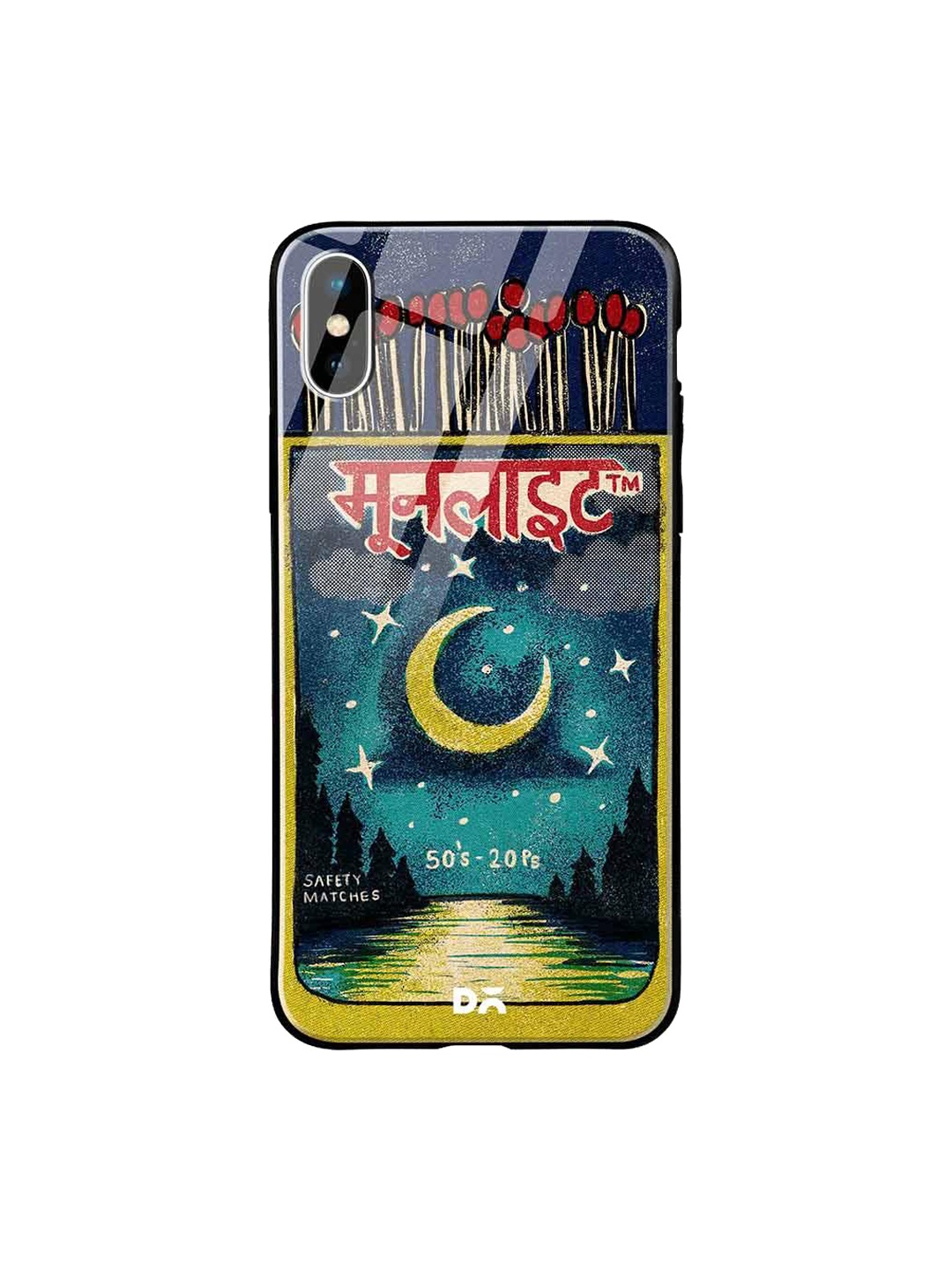 

DailyObjects Yellow & Blue Moonlight Matchbox iPhone Xs Glass Cover