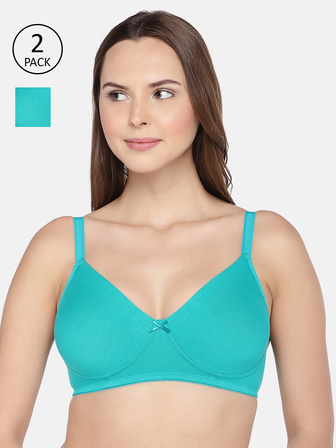 

Inner Sense Pack Of 2 Antimicrobial Seamless Everyday Bra, Green