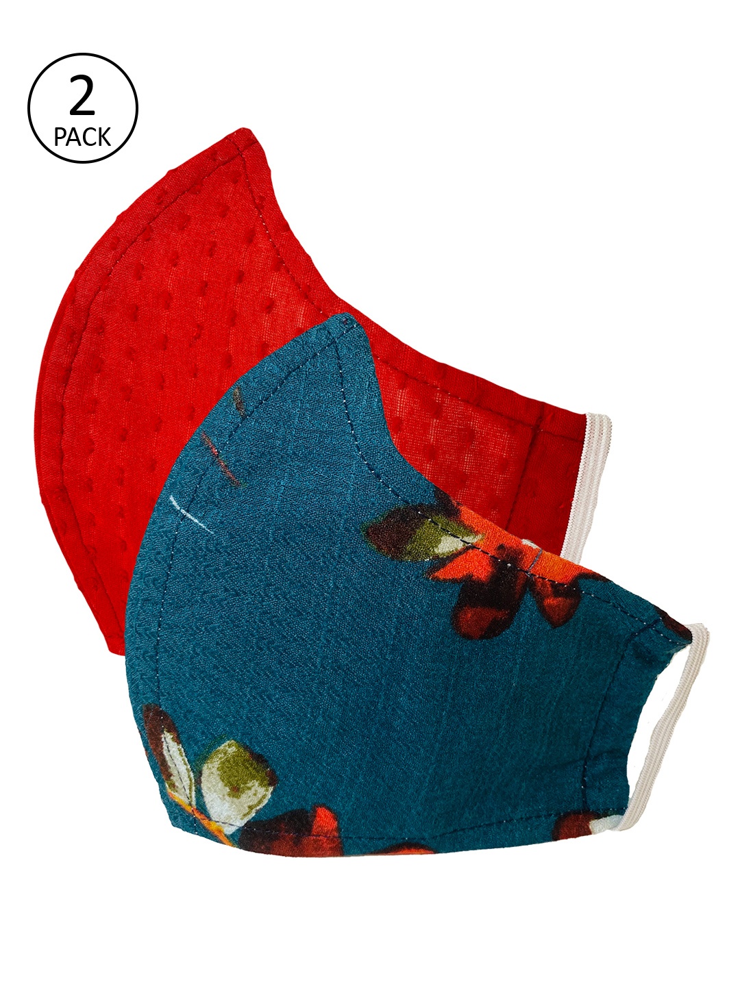 

Sera Adults Pack Of 2 Printed 3-Ply Reusable Cloth Masks, Multi