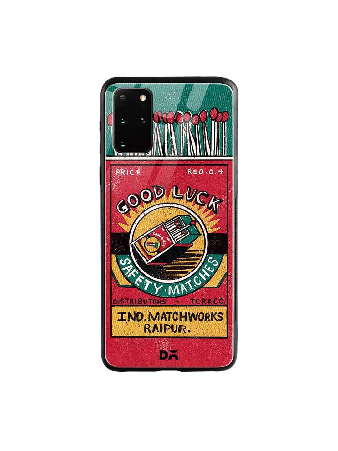 

DailyObjects Green & Red Good Luck Matchbox Samsung Galaxy S20 Plus Glass Case