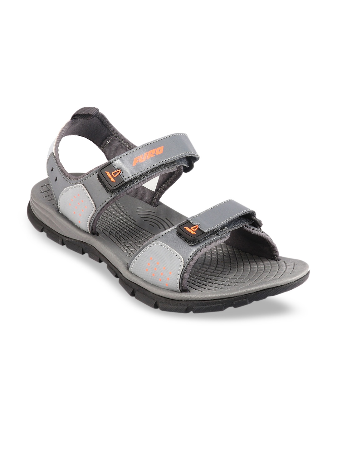 

FURO by Red Chief Men Grey Printed Mesh Sports Sandals