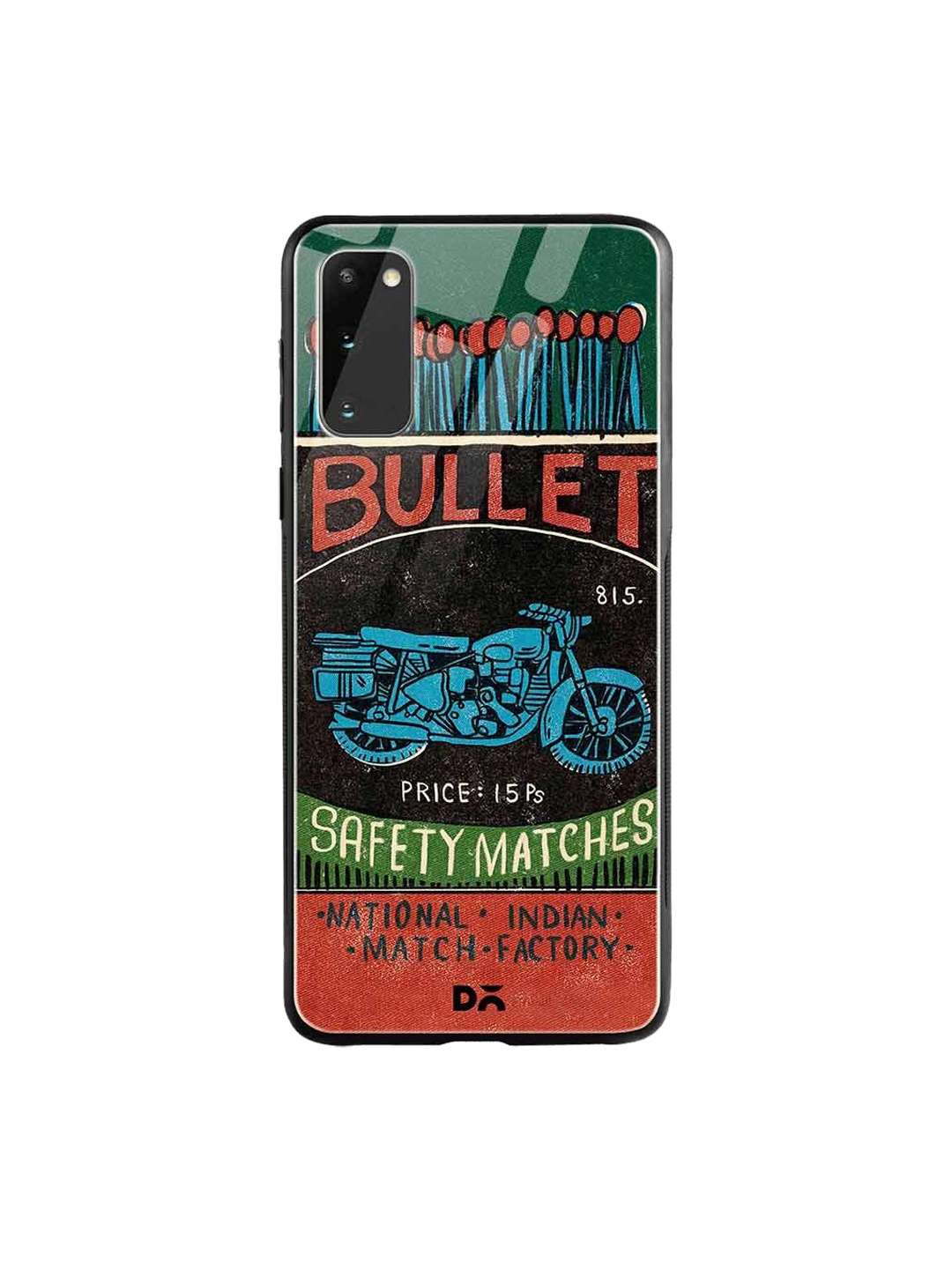 

DailyObjects Black & Red Bullet Matchbox Samsung Galaxy S20 Glass Case