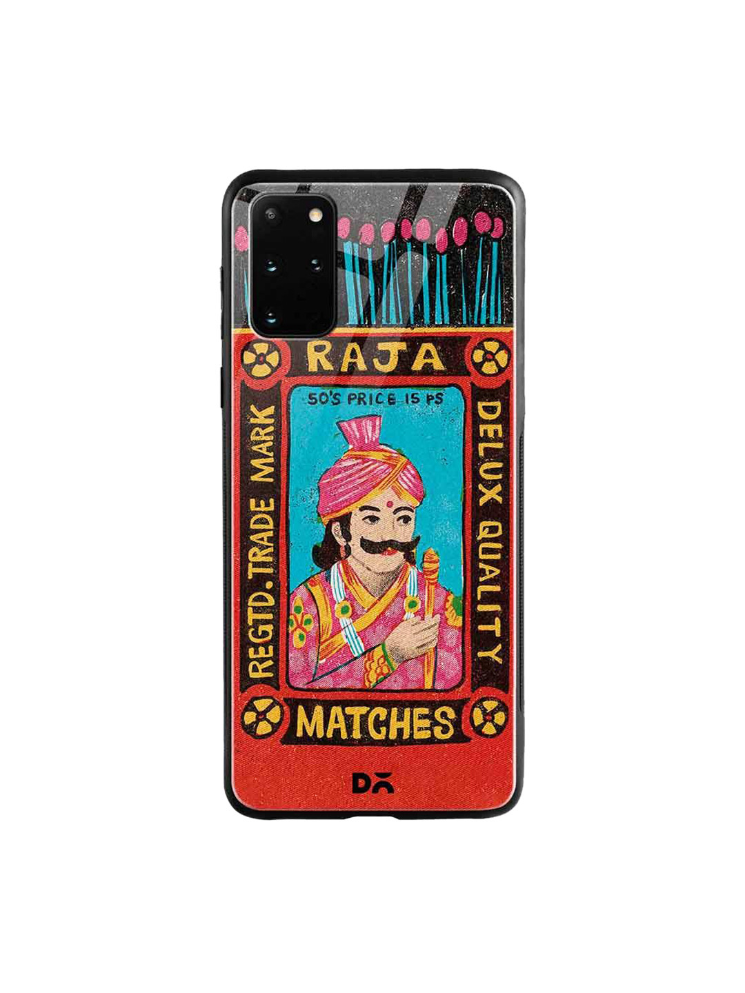

DailyObjects Black & Red Raja Matchbox Samsung Galaxy S20 Plus Glass Case