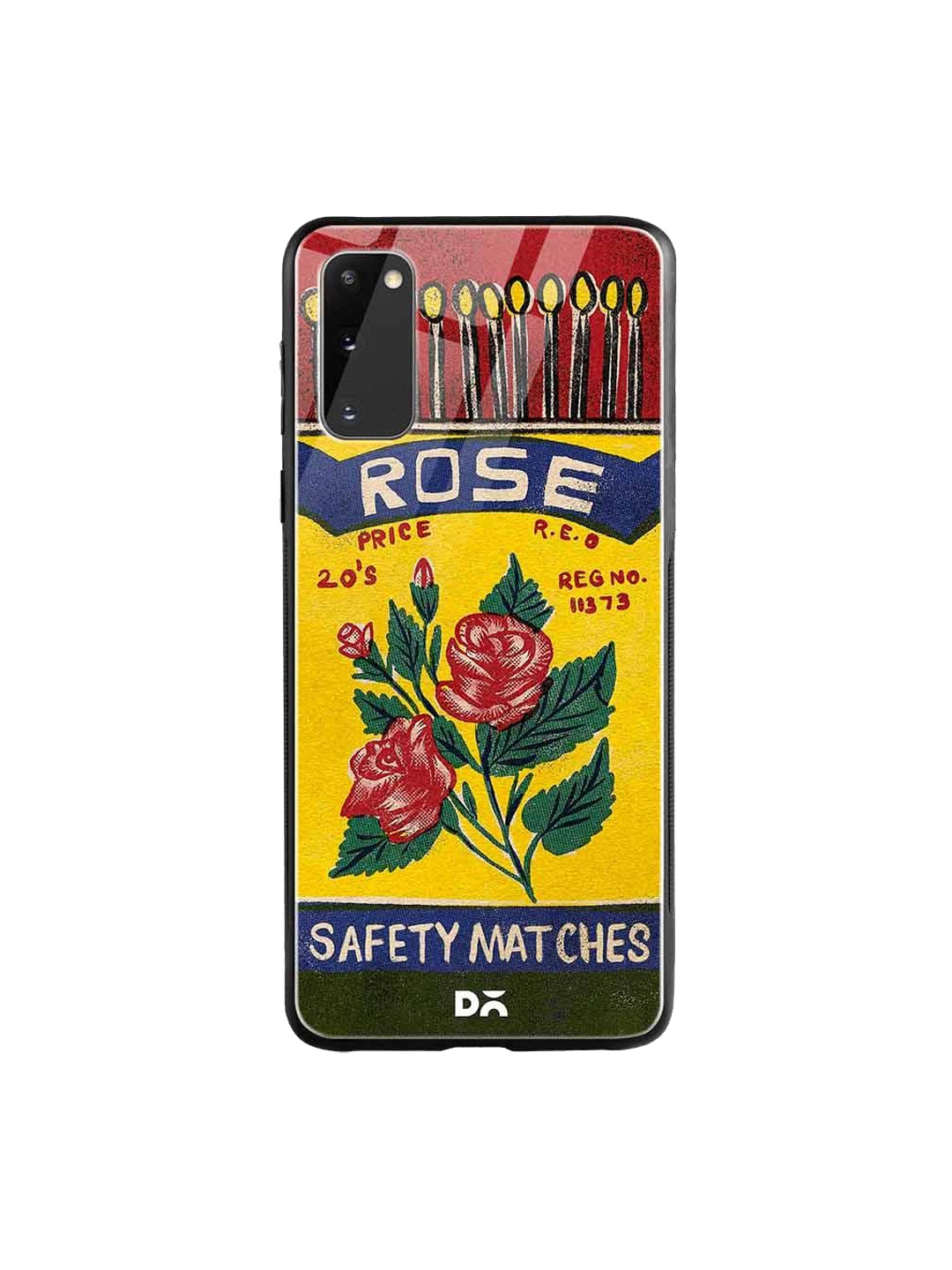 

DailyObjects Red & Yellow Rose Matchbox Samsung Galaxy S20 Glass Case