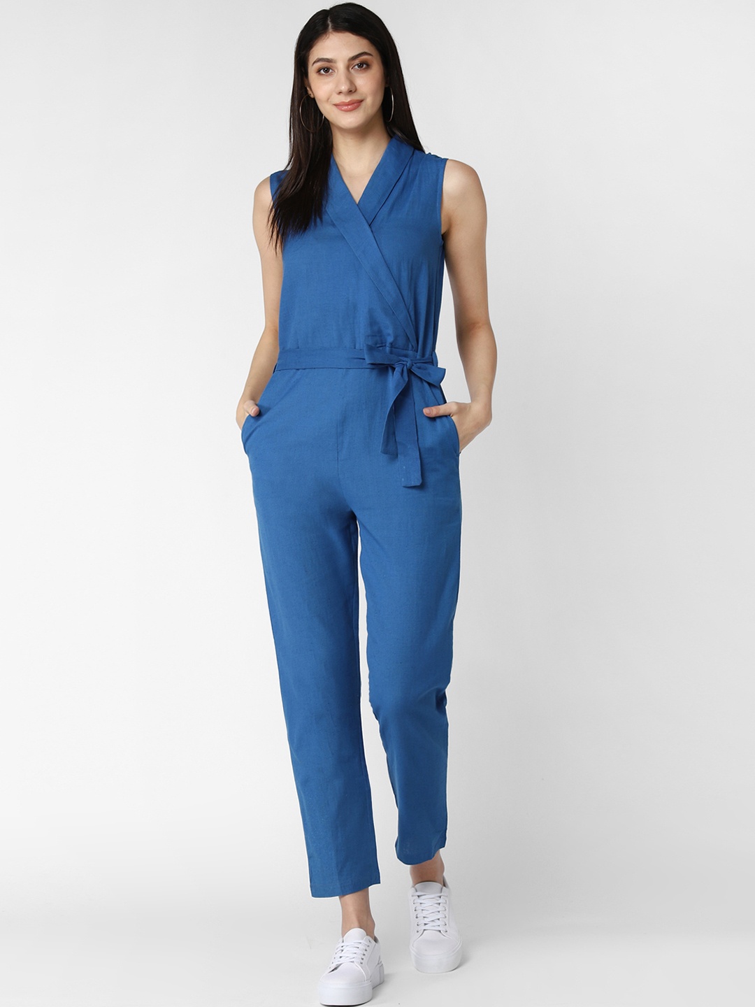 

StyleStone Women Blue Solid Basic Jumpsuit