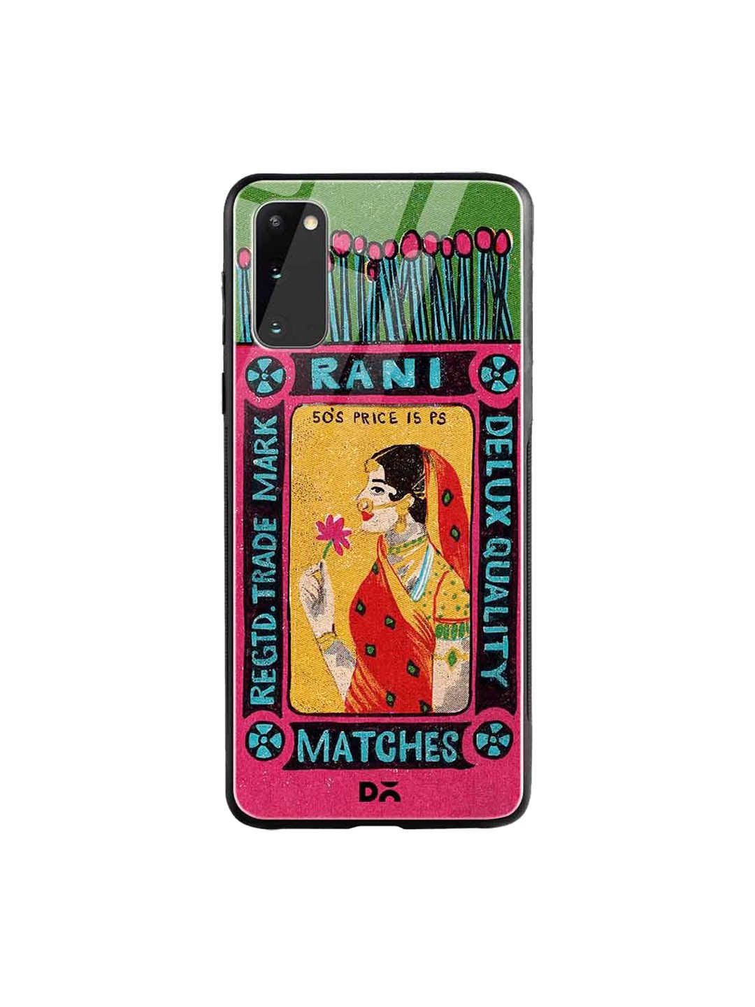 

DailyObjects Yellow & Pink Rani Matchbox Samsung Galaxy S20 Glass Mobile Case