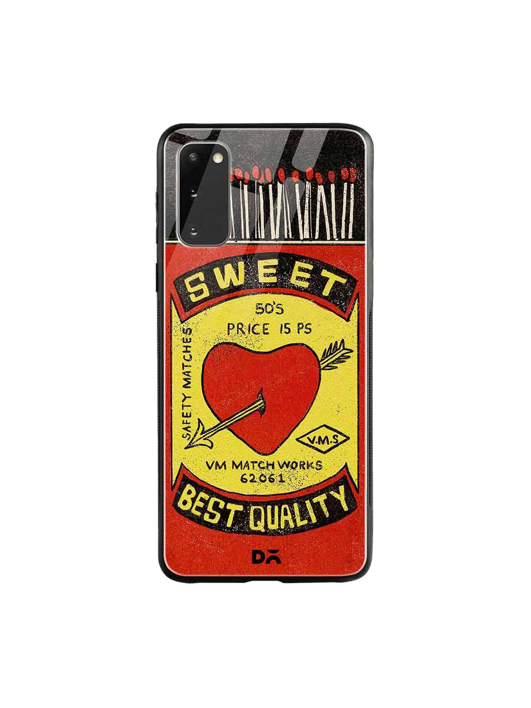 

DailyObjects Yellow & Red Sweet Matchbox Samsung Galaxy S20 Glass Case