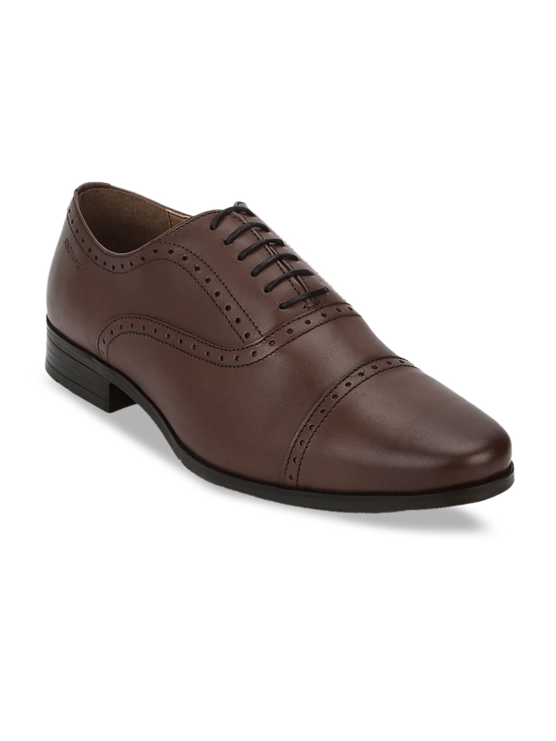

Red Tape Men Brown Solid Leather Formal Oxfords