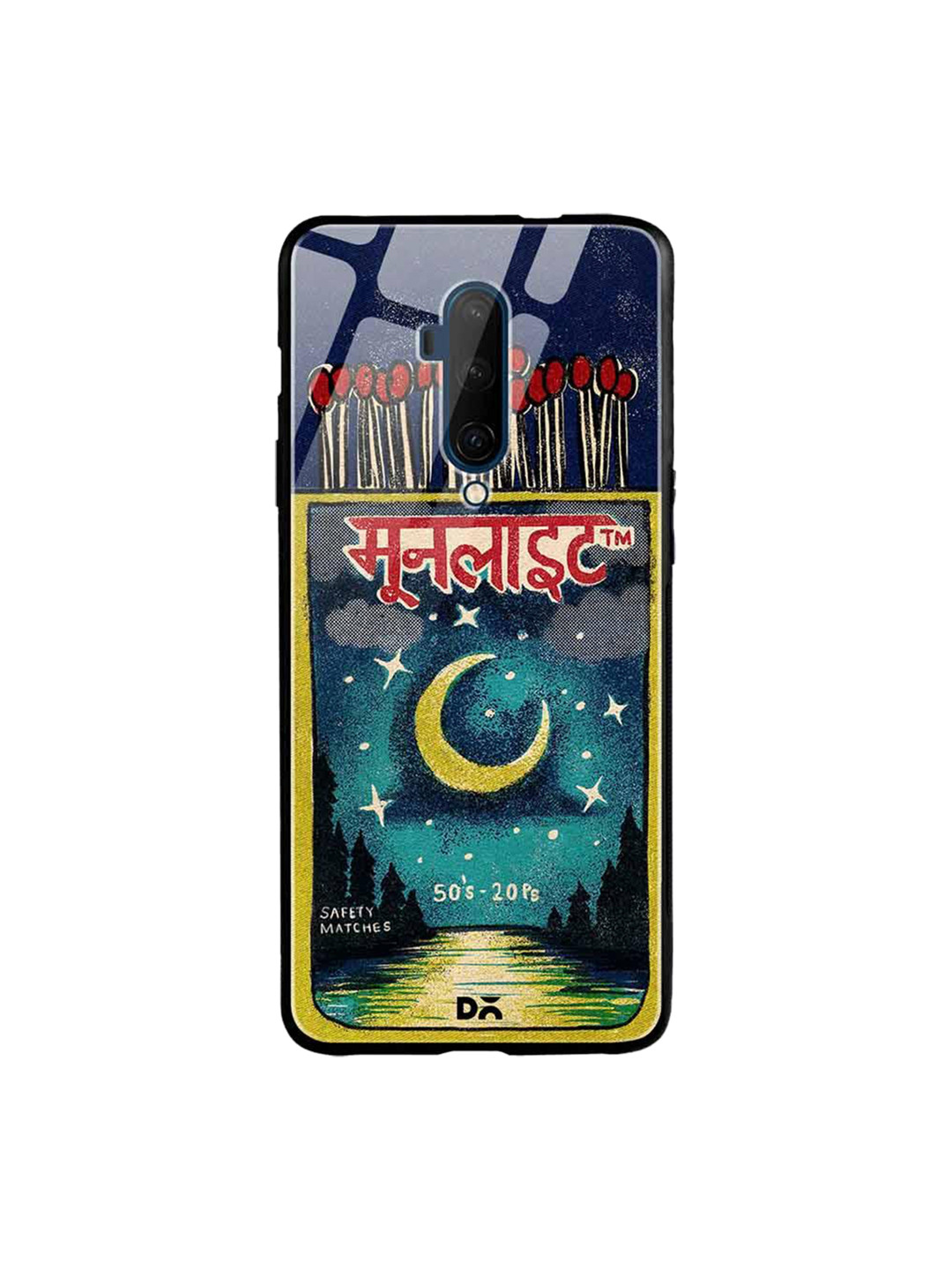 

DailyObjects Blue & Red Moonlight Matchbox OnePlus 7T Pro Glass Case