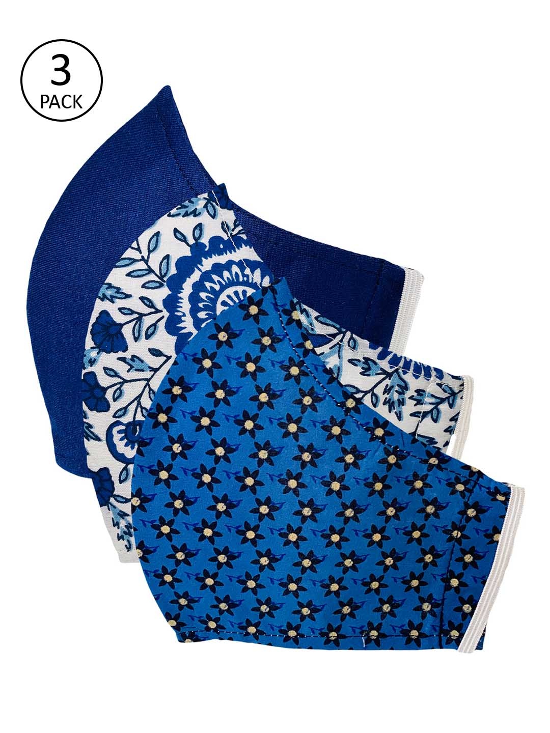

Sera Unisex Pack Of 3 Printed 3-Ply Cloth Mask, Multi