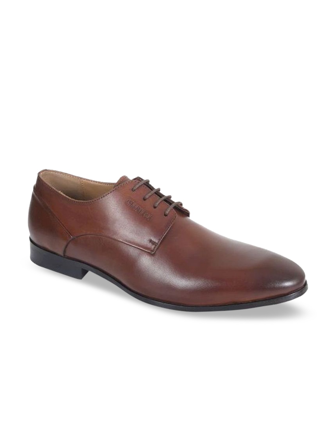 

Kenneth Cole Men Brown Solid Leather Formal Derbys